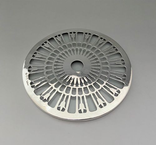 An Attractive Silver Mounted Teapot Stand/coaster