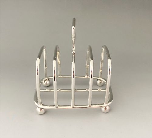 fig 1. A Victorian four slice silver toast rack