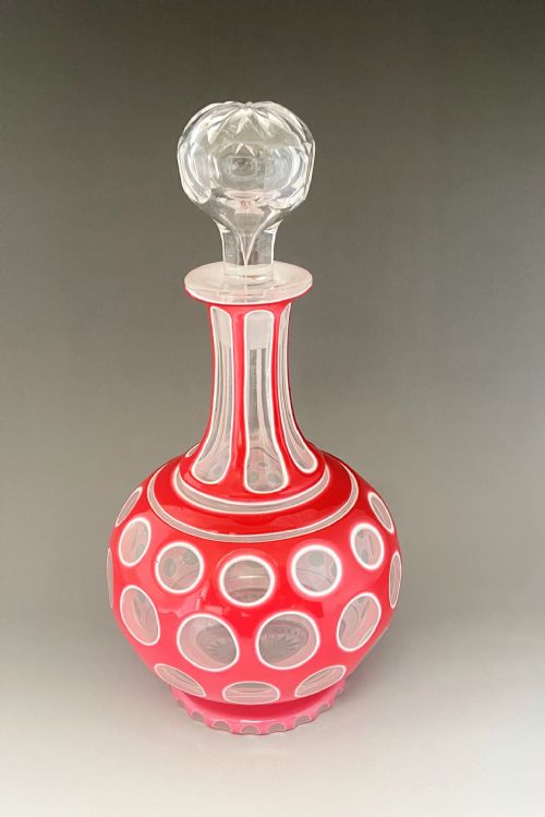 A Stunning Bohemian Overlay Decanter