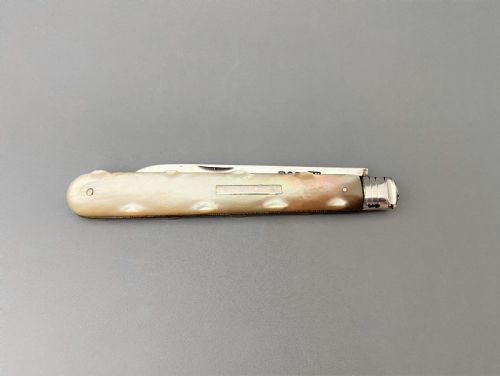 A Fine Victorian Silver & Mother-of-pearl Fruit Knife