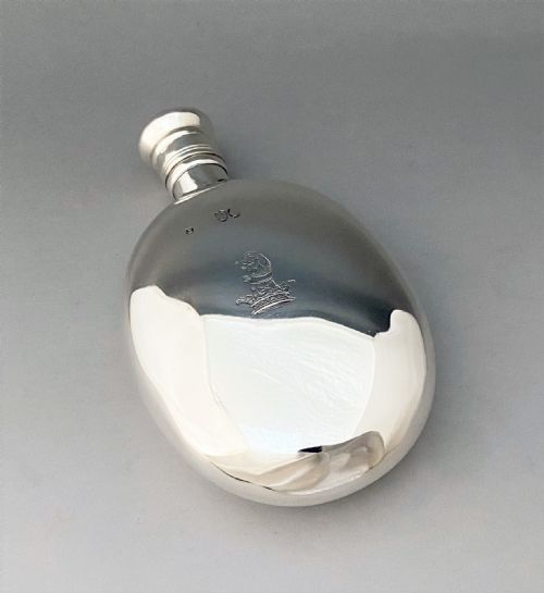 A Superb Victorian Silver Hip Flask