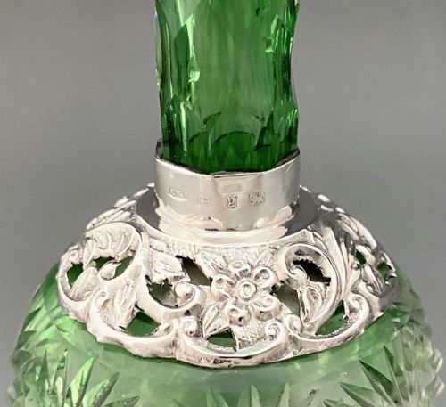 fig 1. A gorgeous Victorian silver mounted cologne bottle