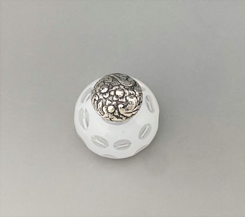 fig 1. An exquisite Victorian silver mounted vinaigrette in the Bohemian taste