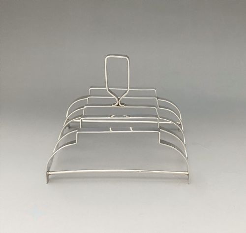 fig 1. A most unusual Art Deco silver four slice toast rack