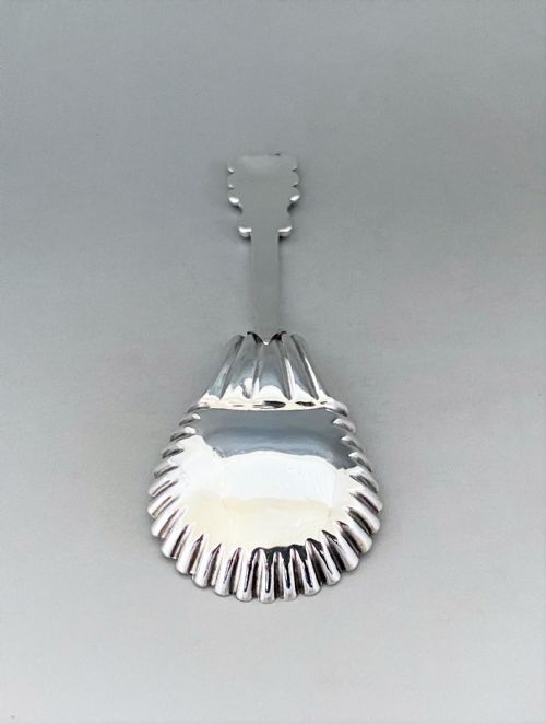 fig 1. An unusual William IV silver caddy spoon