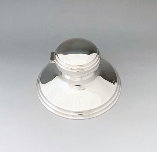 fig 1. A Stylish Silver Capstan Inkwell