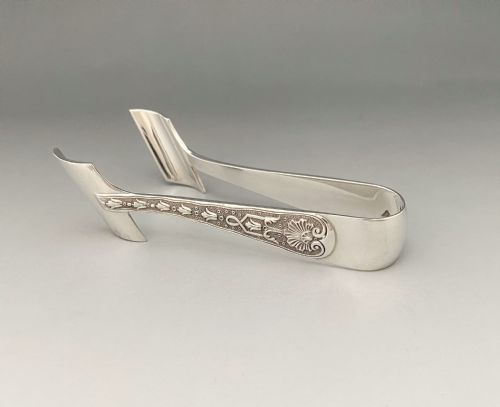 A Charming Pair of Silver 'Solo' Asparagus Tongs, by Garrard & Co.