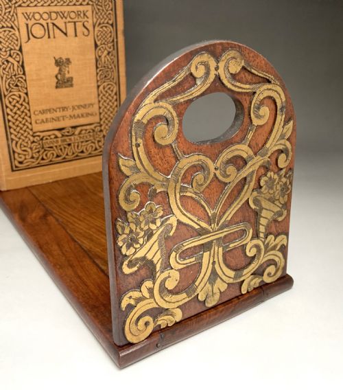 fig 1. A fabulous mid Victorian Walnut & Brass Extending Book Slide