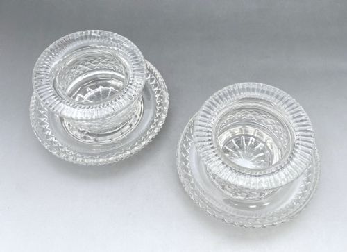 fig 1. A rare pair of Georgian Regency period cut glass salts