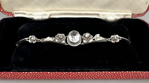 AN ELEGANT MID CENTURY SILVER BRACELET - ADDITIONAL PHOTO 2