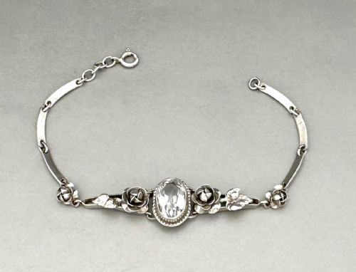 AN ELEGANT MID CENTURY SILVER BRACELET - ADDITIONAL PHOTO 5