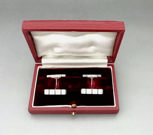 A Handsome Pair of Georg Jensen Silver Cufflinks