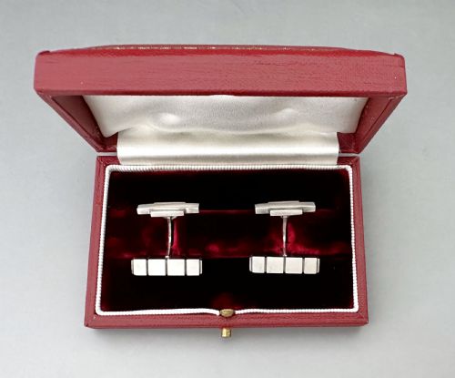 fig 1. A handsome pair of Georg Jensen silver cufflinks