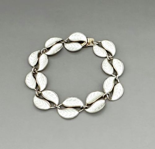 fig 1. An attractive mid century silver & enamel bracelet by David Andersen