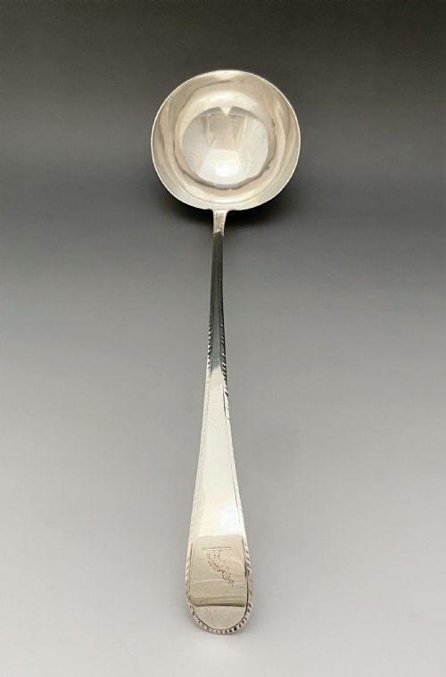fig 1. A fine 18th Century Silver Soup Ladle