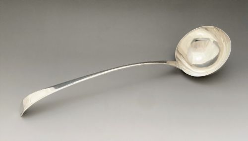 A Fine 18th Century Silver Soup Ladle