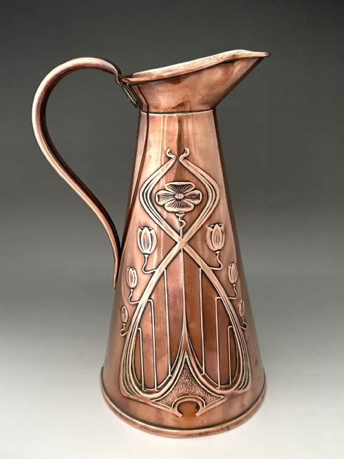 fig 1. A wonderful Art Nouveau copper jug