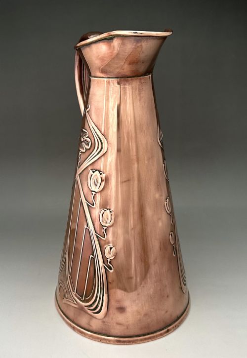 fig 2. A wonderful Art Nouveau copper jug