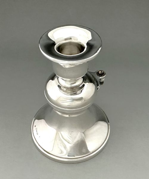 fig 1. An unusual silver inkwell/ candle holder combo
