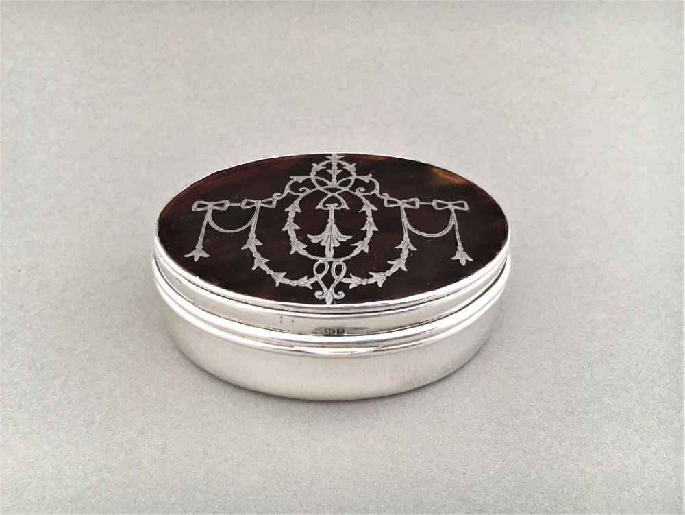 A gorgeous Edwardian Silver & tortoiseshell trinket box.