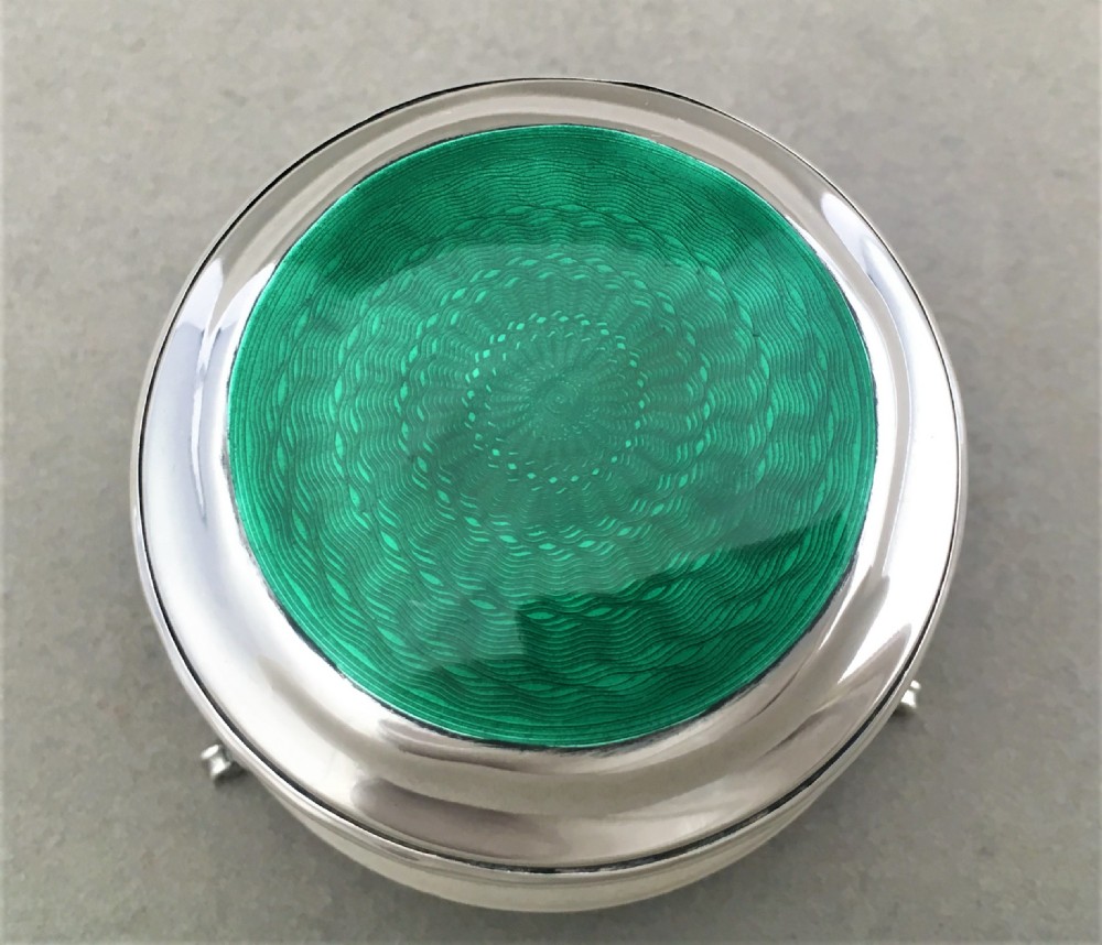A fabulous silver & guilloche enamel trinket box View VII