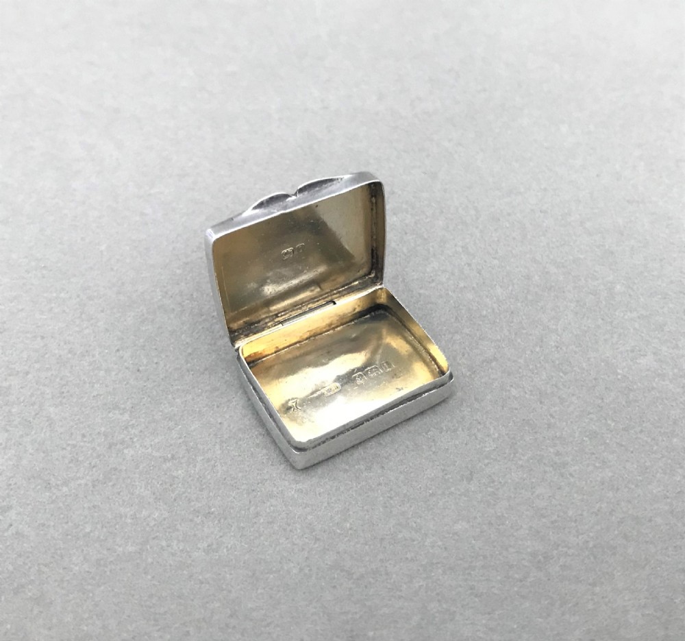 A delightful small Edwardian silver pill box View III