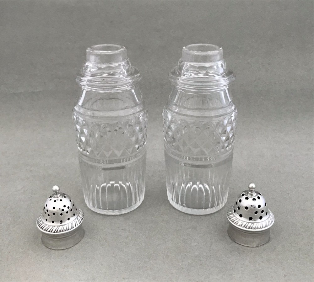 A fabulous pair of Regency silver mounted casters View II
