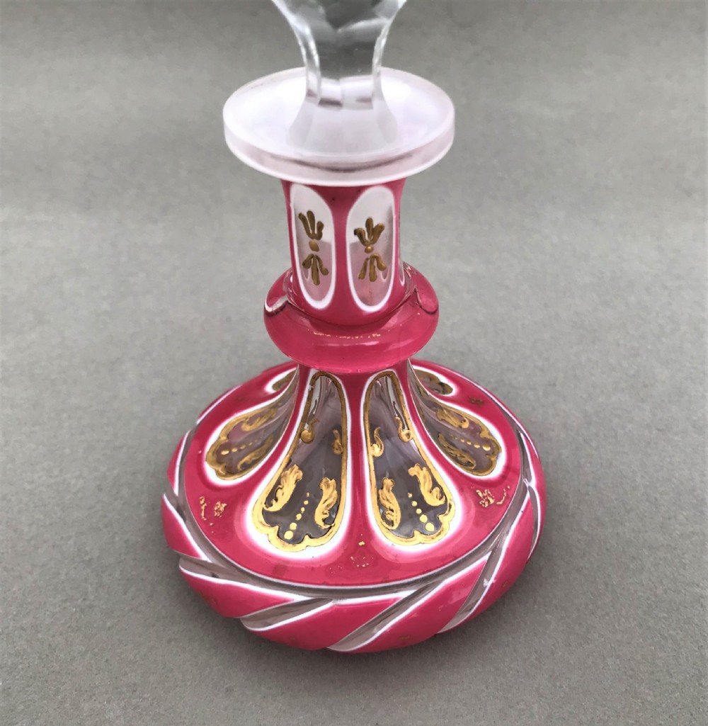 A superb Bohemian overlay scent bottle View III