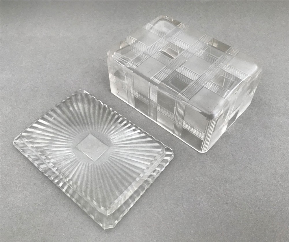 A stylish Art Deco cut glass butter dish View IV
