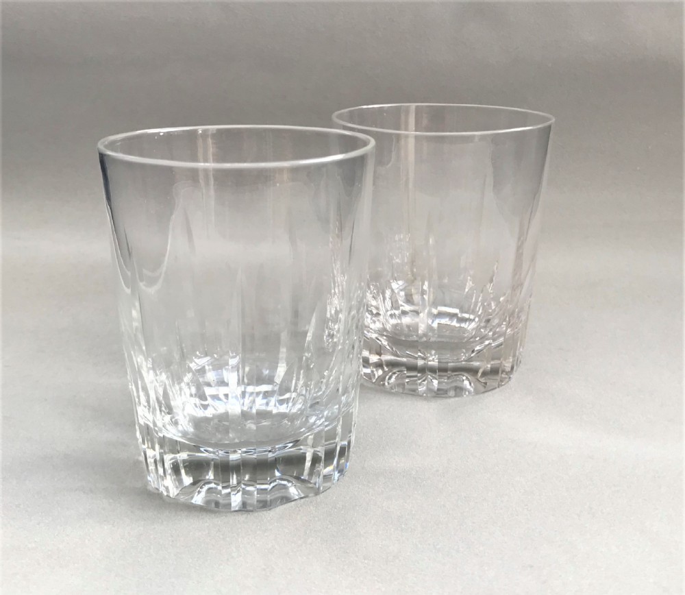 A handsome pair of Victorian cut glass Whisky tumblers