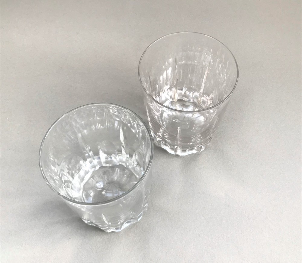 A handsome pair of Victorian cut glass Whisky tumblers View III