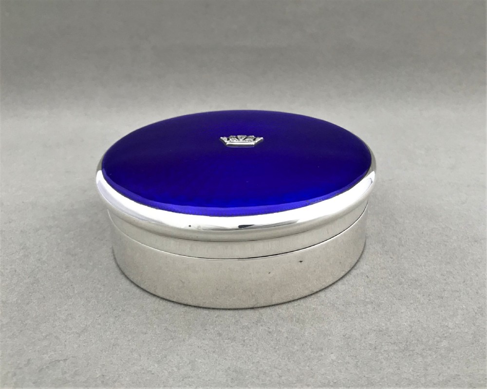 A superb all silver & guilloche enamel jewel box View II
