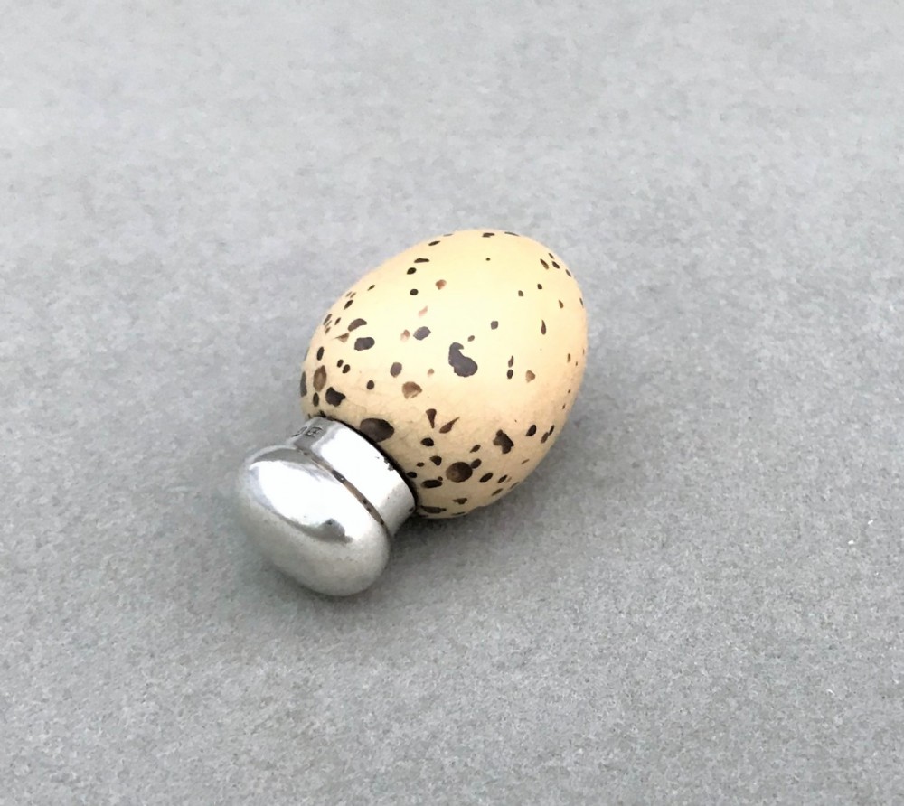 A superb Victorian silver 'egg' scent bottle