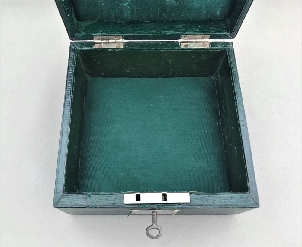 A gorgeous silver mounted leather jewel box   View VII