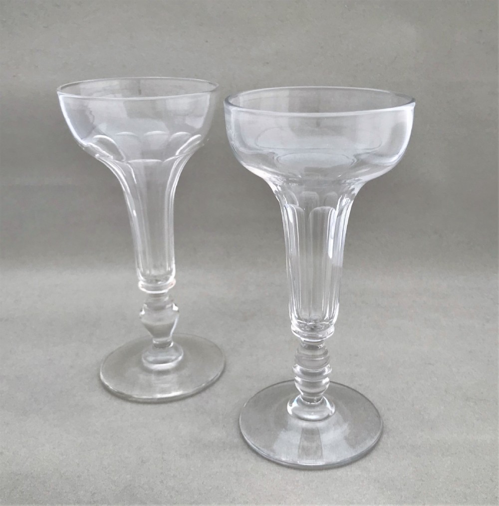 A fine pair of French 'His & hers' champagne bowls
