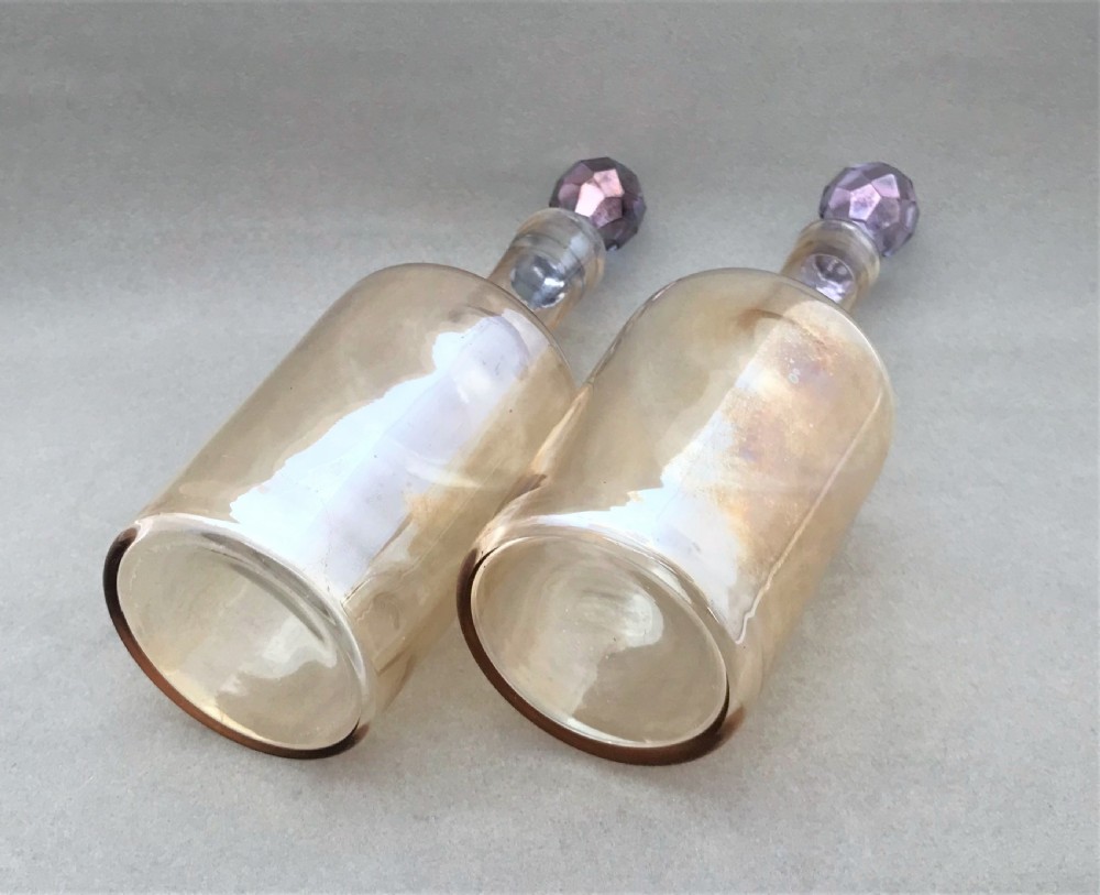 A charming pair of French liqueur decanters View III