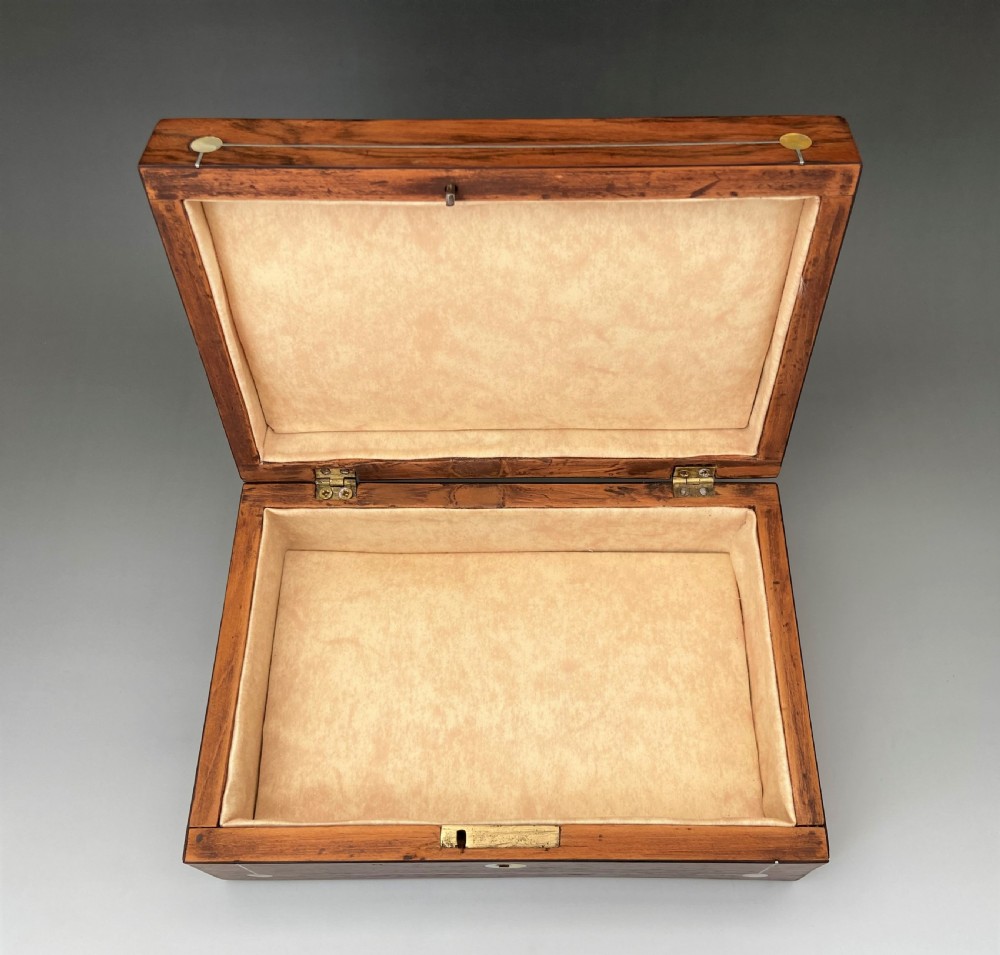  A lovely William IV mother-of-pearl inlay jewel box View IV