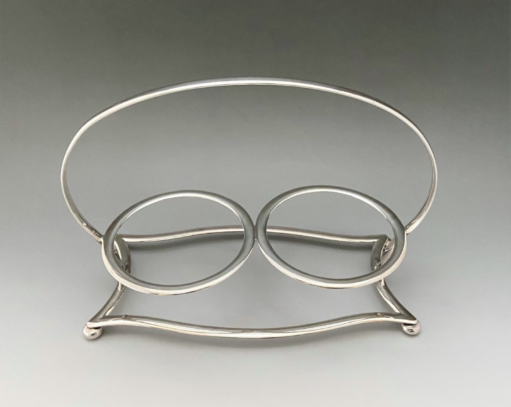 A fabulous silver plated double preserve stand View V