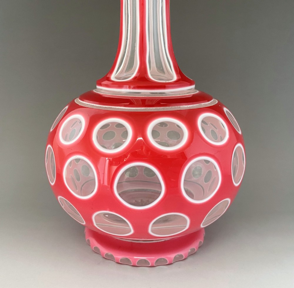 A stunning Bohemian overlay decanter View V