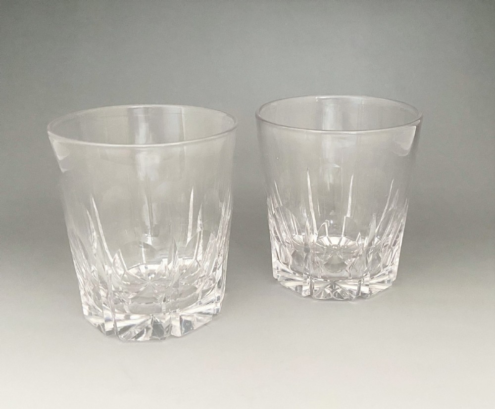 A superior pair of 19th Century cut glass Whisky tumblers