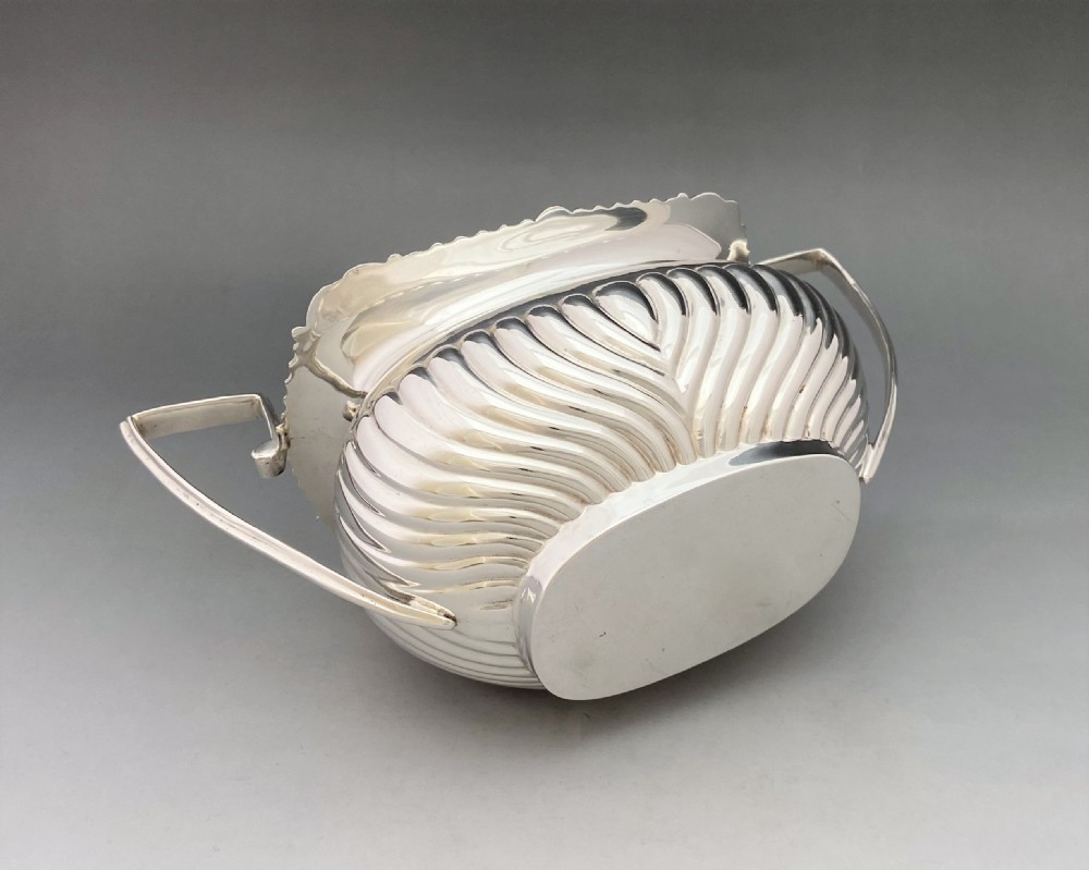 A superb Family size, three piece silver tea set View XI