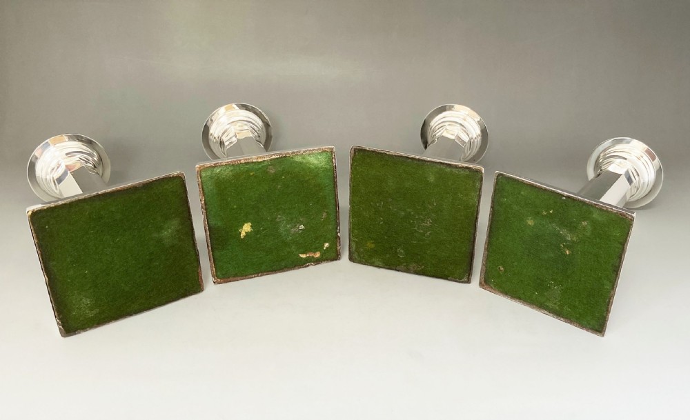 A rare set of four Art Deco silver candlesticks View VII