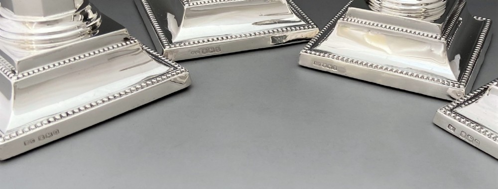 A rare set of four Art Deco silver candlesticks View VIII