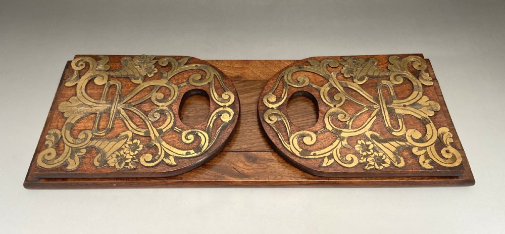 A fabulous mid Victorian Walnut & Brass Extending Book Slide View IV