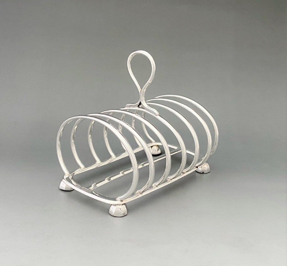 An excellent Victorian silver toast rack