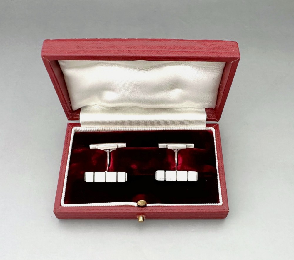 A handsome pair of Georg Jensen silver cufflinks