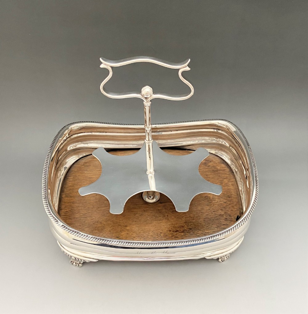A wonderful Georgian Silver & cut glass table cruet set View V