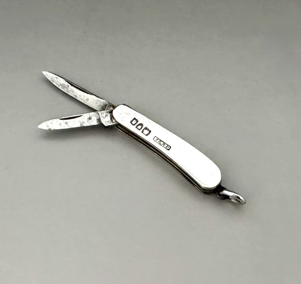 A miniature Victorian silver pen knife