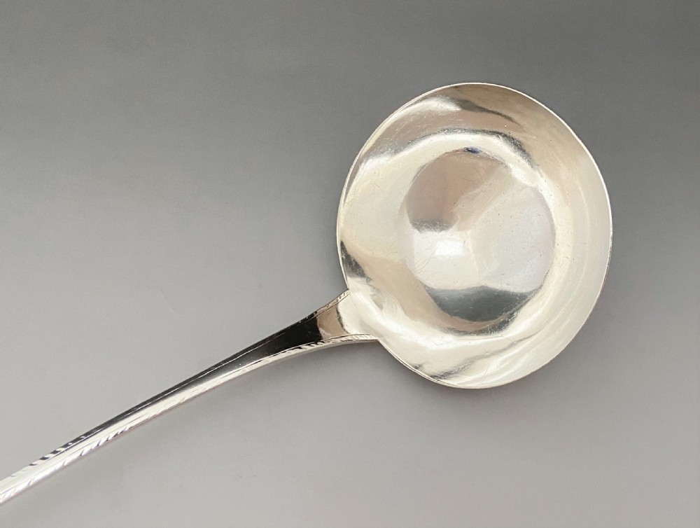 A fine 18th Century Silver Soup Ladle View V