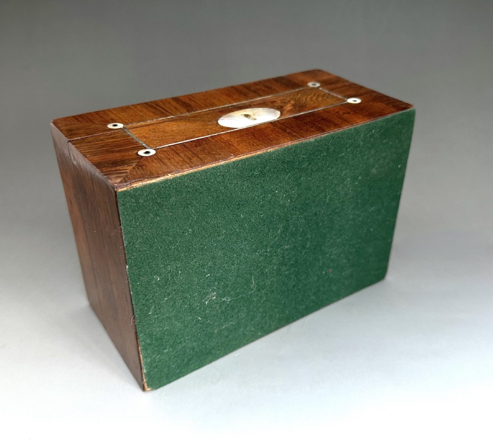 A gorgeous early Victorian rosewood sewing box View IV